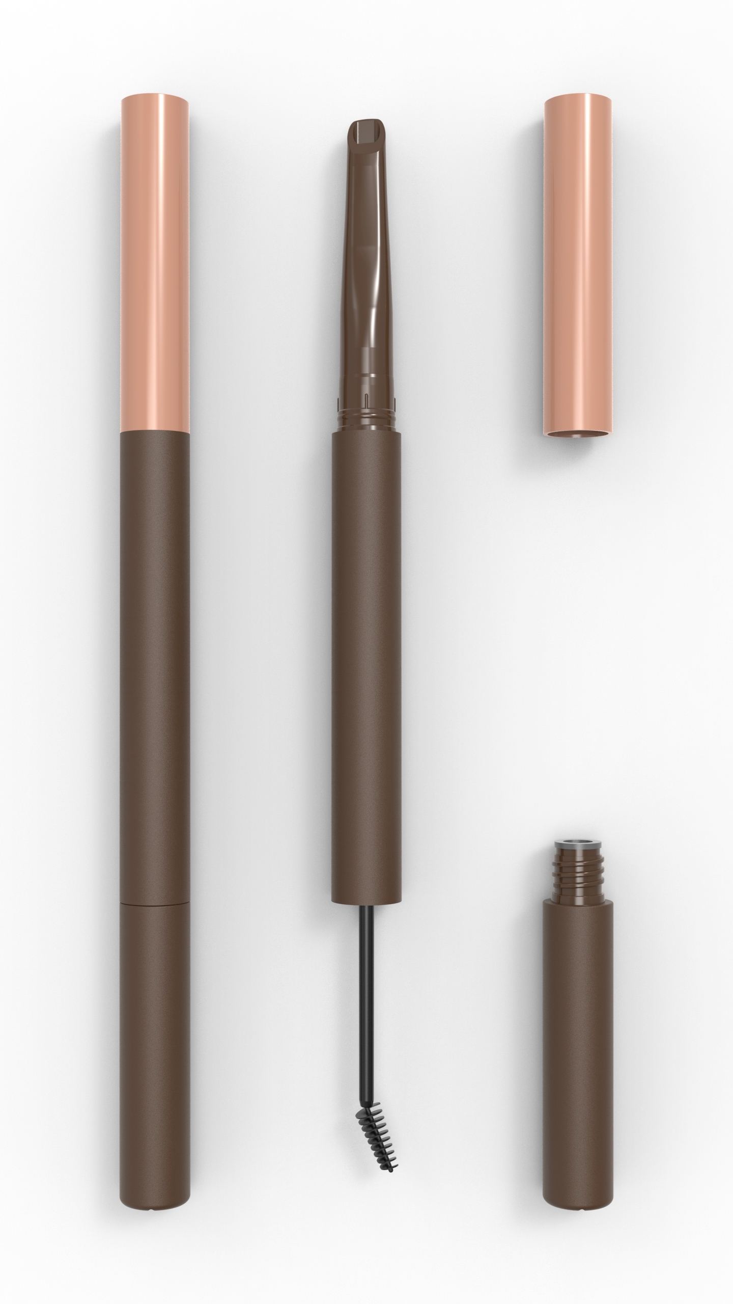 Built-In Spoolie Brush ဖြင့် Retractable Angled Brow Pencil Packaging ကို အဘယ်ကြောင့် ရွေးချယ်သင့်သနည်း။
