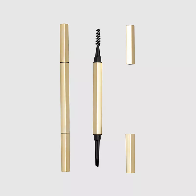 Tapered brush ထုပ်ပိုးနှင့်အတူအလူမီနီယမ် dual-ended Brow ကလောင်